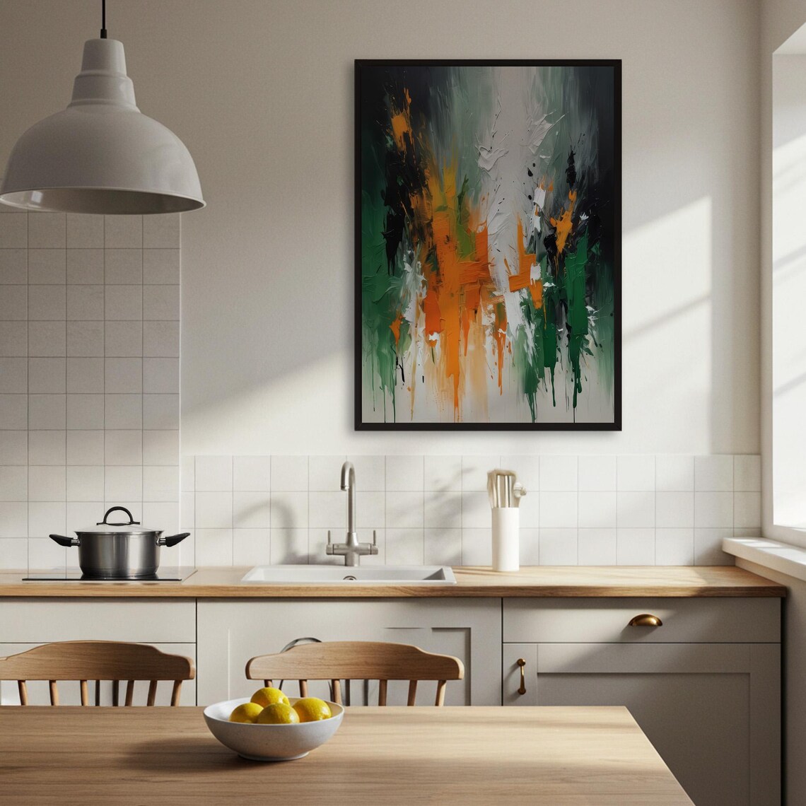 Abstract Expressionist Textured Wall Art Print - Image 3