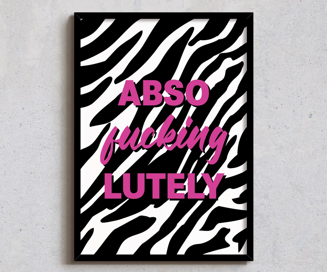 Abso Fucking Lutely Funny Poster