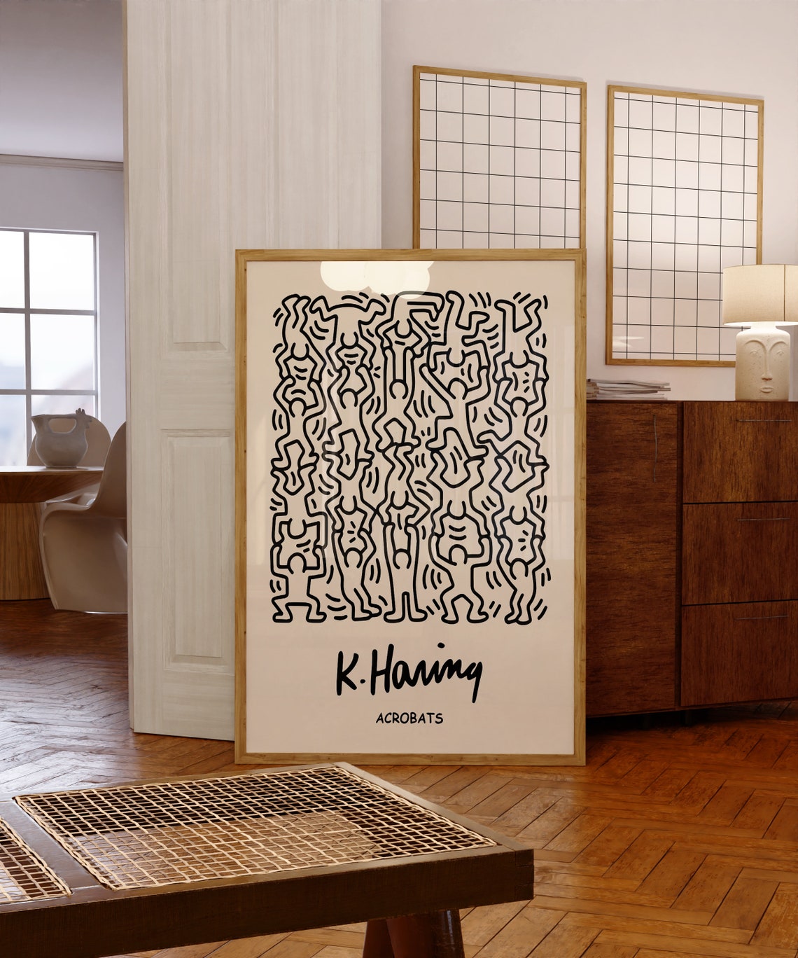 Keith Haring Acrobats Dancing Line Figures Pop Art Wall Poster - Image 6