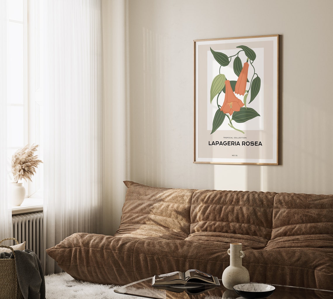 Lapageria Rosea Tropical Collection Botanical Study Wall Poster - Image 2