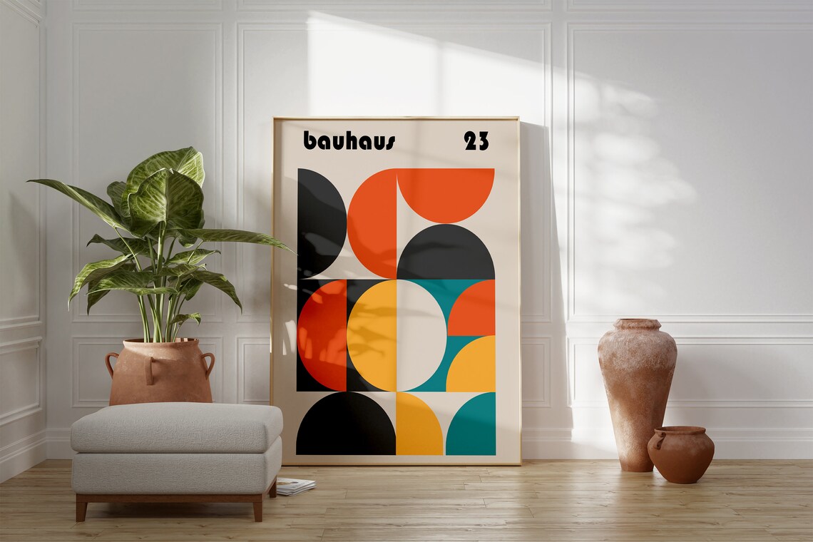 Bauhaus Art Print, Modern Abstract Wall Art - Image 3