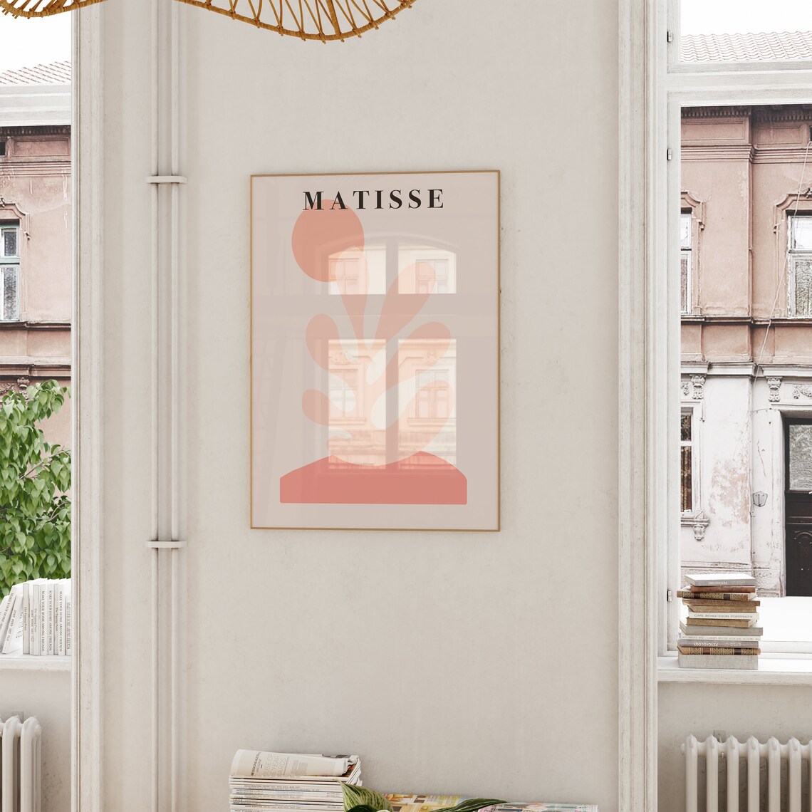 Matisse Pink Coral Abstract Seaweed Cut Out Decorative Art Poster - Image 3
