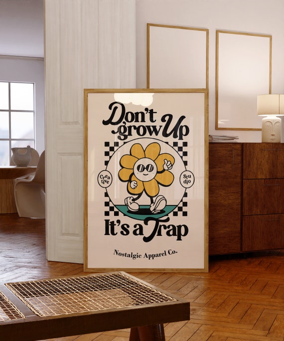 Retro Quote Wall Art Print Wall Art Motivational Quote Print Retro Poster Posters And Prints Wall Art Print