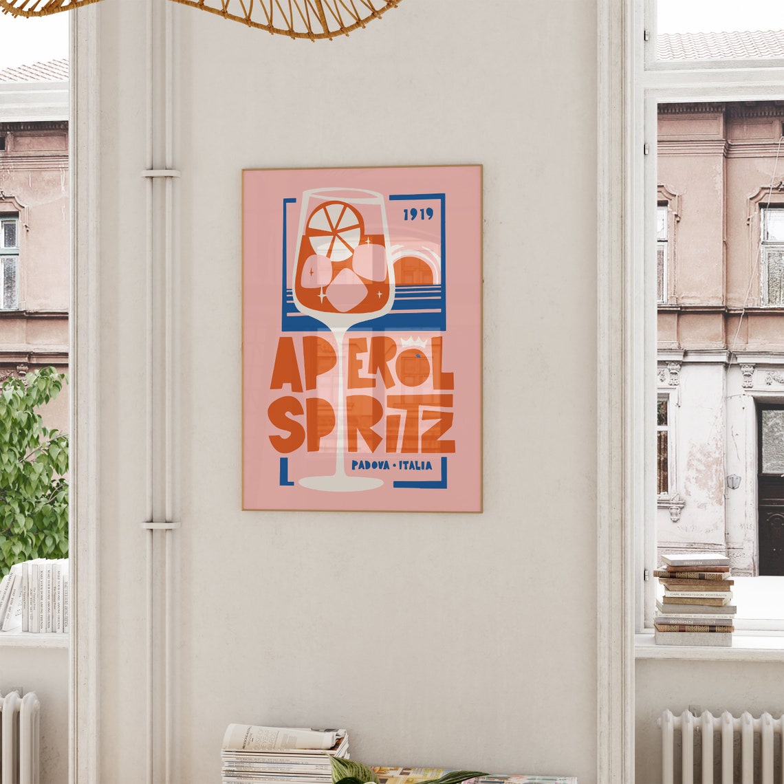 Retro Aperol Spritz 1919 Padova Italia Pink Cocktail Bar Art Poster - Image 5