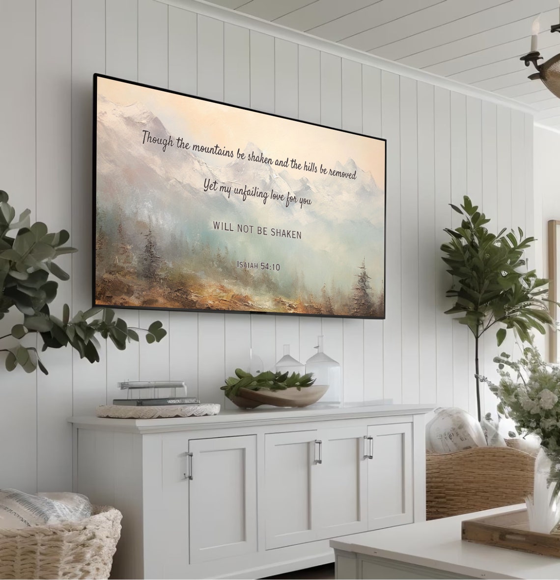 Isaiah 54 10 Mountains Will Not Be Shaken Scripture Art Poster - Image 4