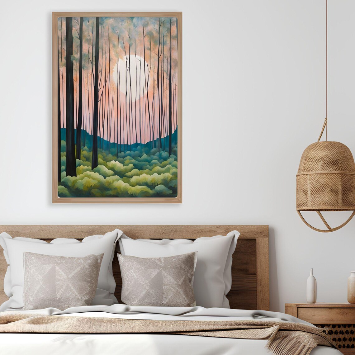 Serene Forest Minimalist, Tranquil Nature Landscape - Image 3