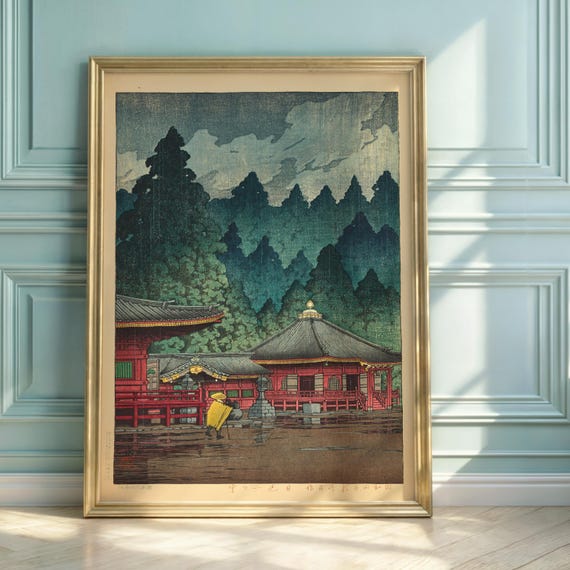 Hasui Kawase Nikko Temple Print Japandi Architecture Art