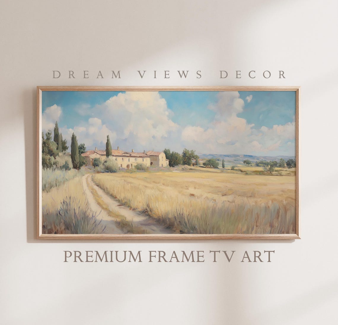 Provence Farmhouse Wheat Field Summer Countryside Painting Art Poster