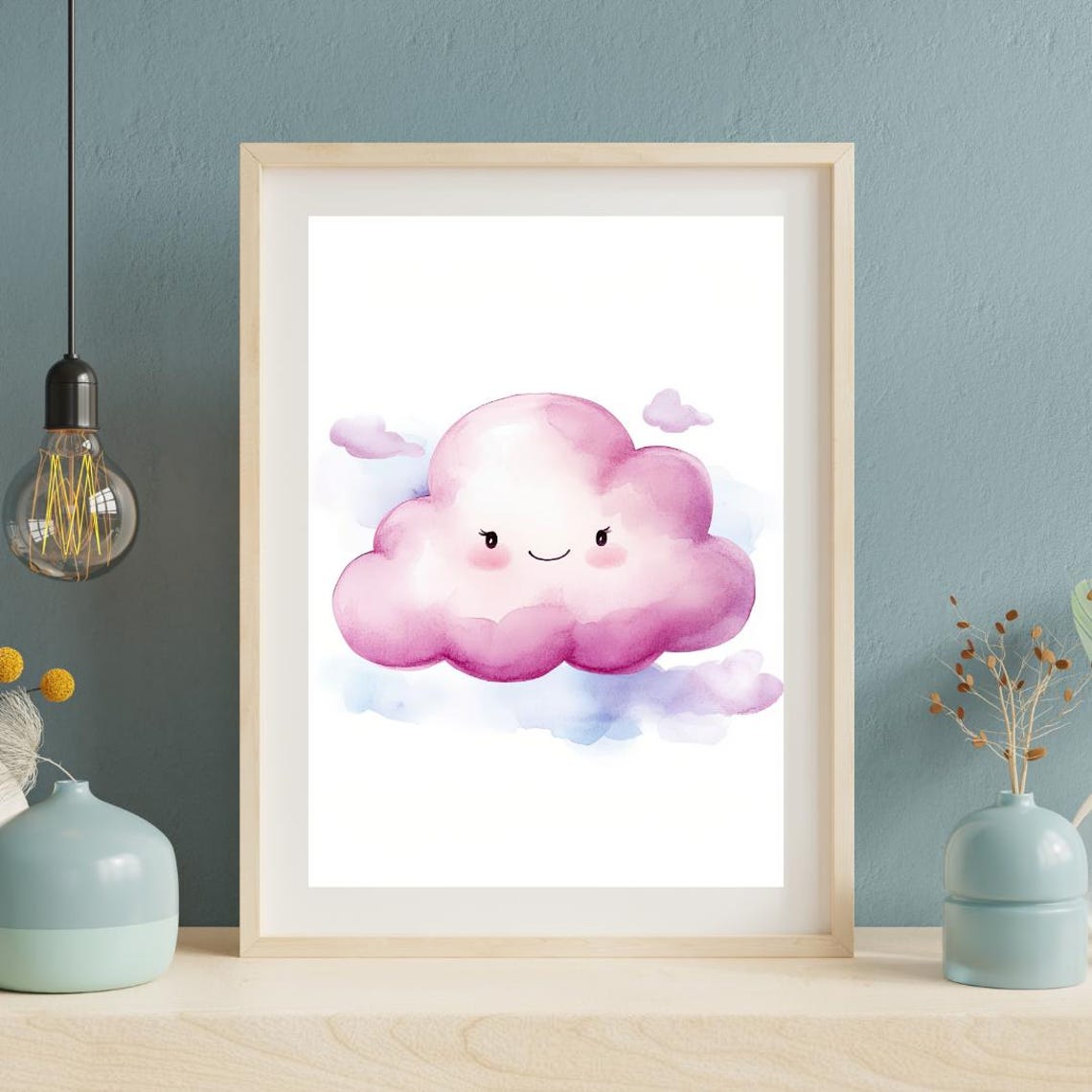 Playroom Poster Art Print Watercolour Nursery Prints Nursery Wall Art Cute Cloud Wall Art Room Decor Home Decor - Image 2