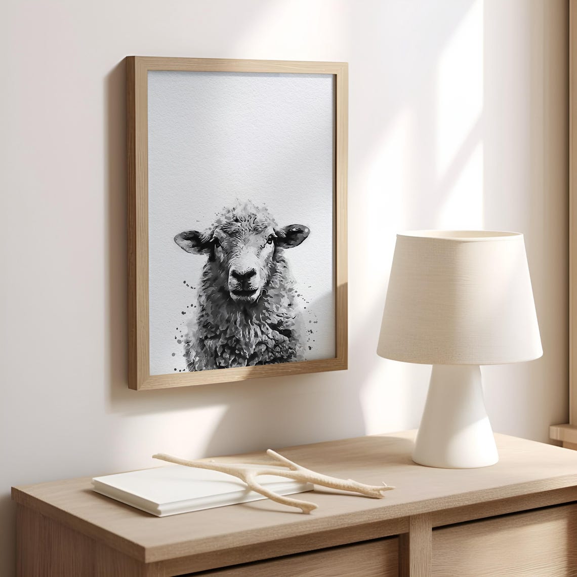 Sheep Watercolor, Farm Animals Nursery Art Print - Image 4