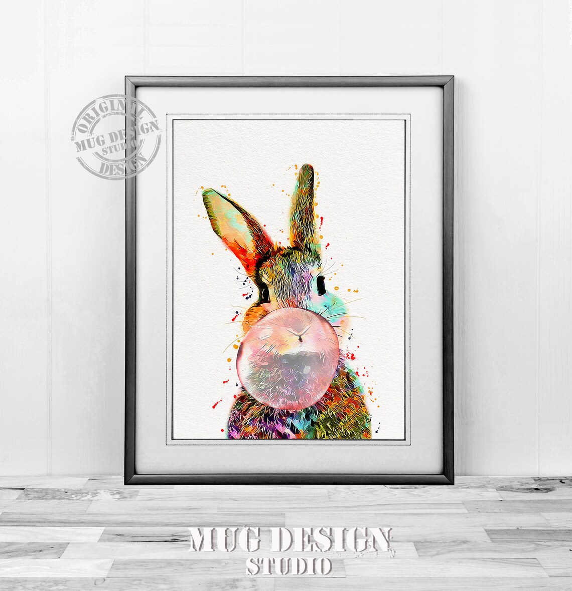 Happy Rabbit And Bubblegum Pop, Rabbit Illustration - Image 4