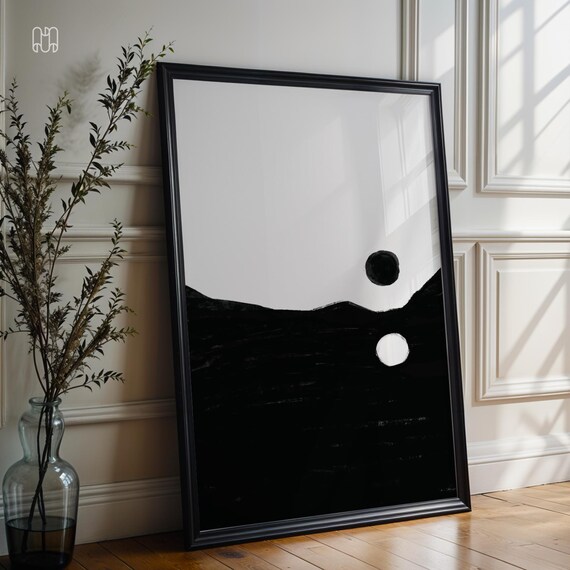 Day Night Minimal Wall Decor Art Poster