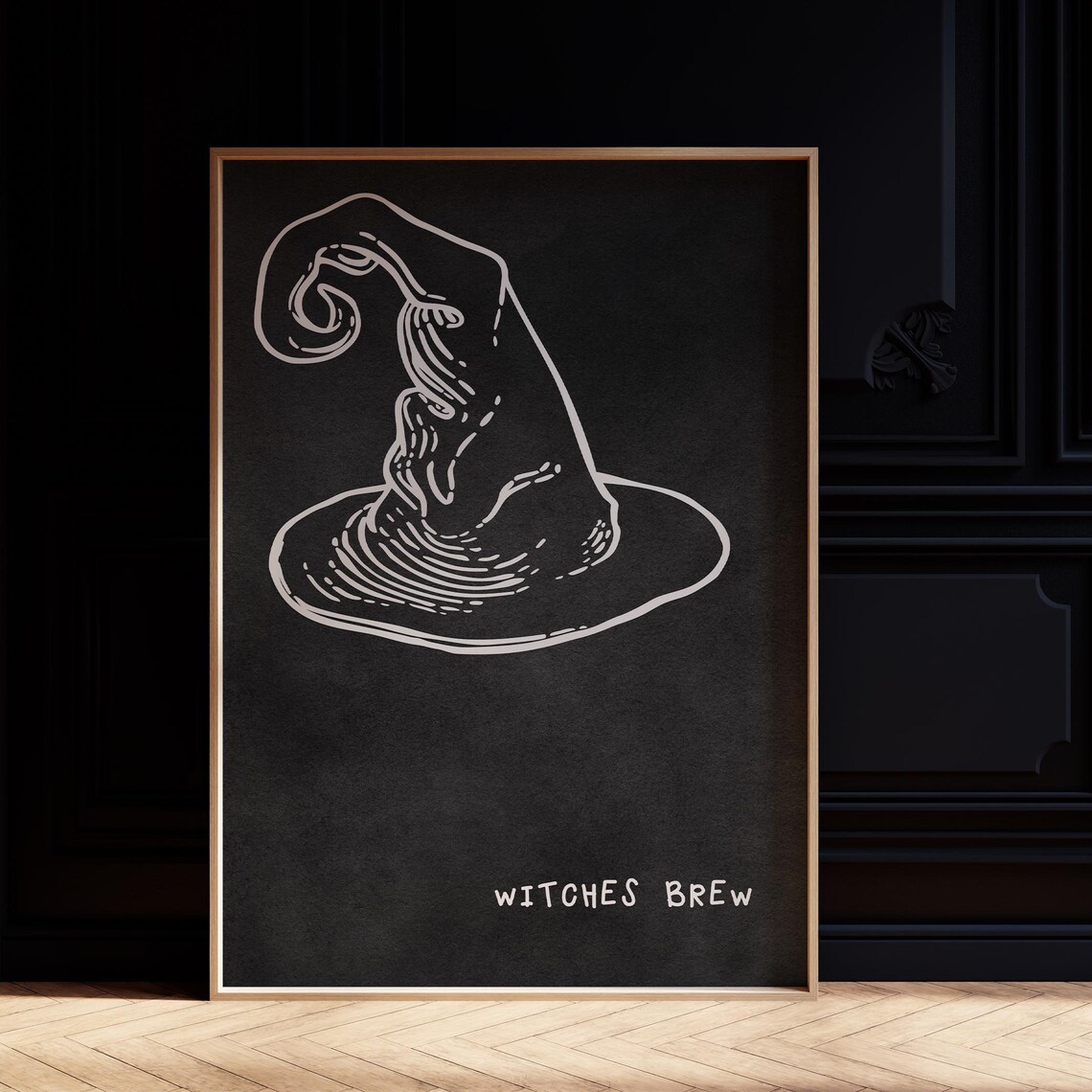 Witches Brew Witch Wall Art, Halloween Minimalist Decor