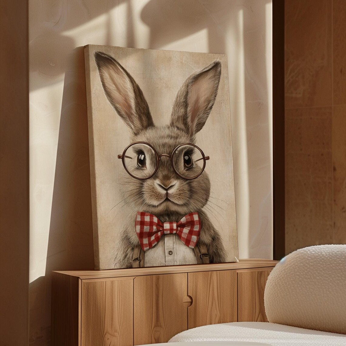 Adorable Rabbit Portrait, Vintage Style Art Print - Image 7