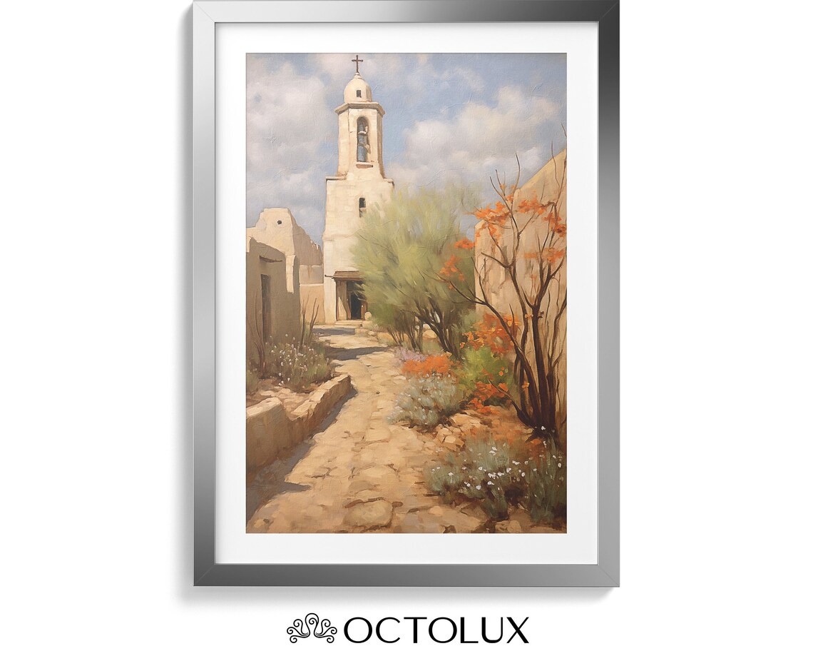 Old Western Town Rustic Style Scenic Art Print