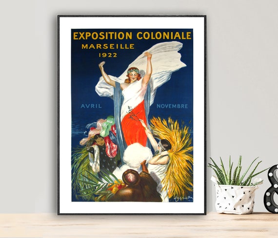 Exposition Coloniale Marseille 1922 Vintage Poster Poster Print Or Print Gift Idea