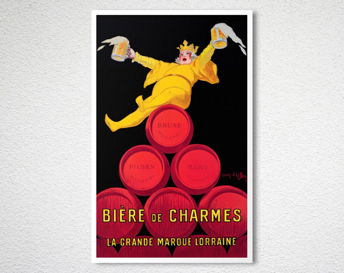 Biere de Charmes La Grande Marque Lorraine Vintage Beer Poster - Image 2