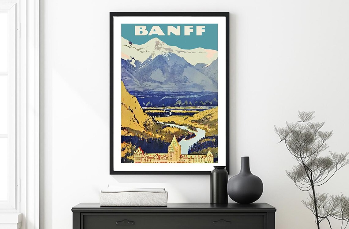 Banff Alberta Canada Vintage Travel Poster Art Print - Image 2