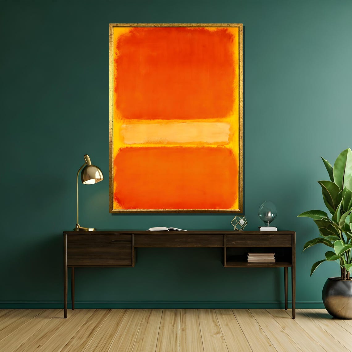 Rothko Style Orange And Peach Warm Color Field Abstract Poster - Image 5