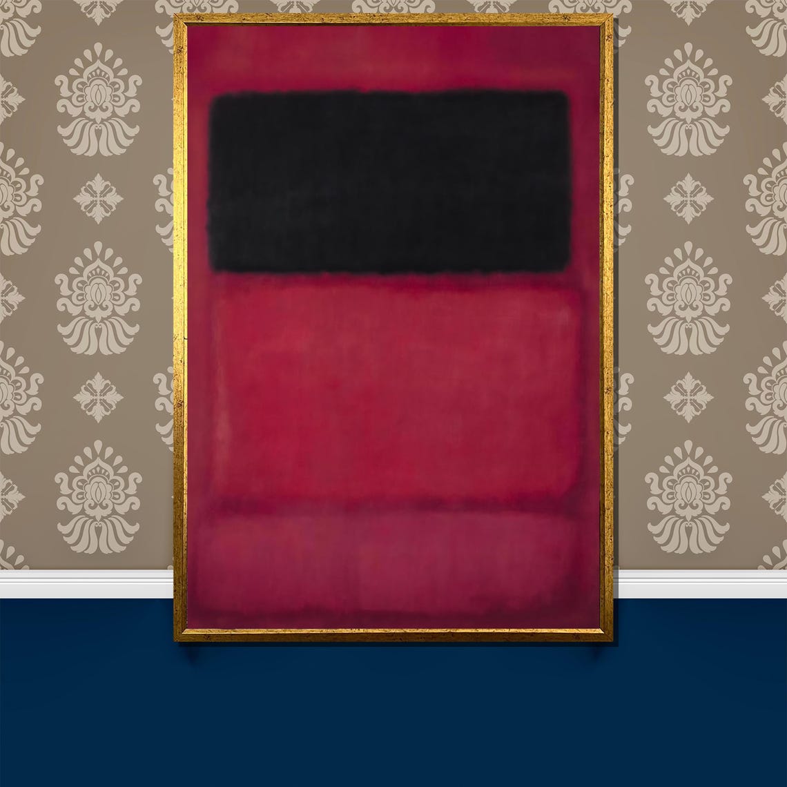 Mark Rothko Inspired Red And Black Painting Timeless Abstract Art Gift For Bold Home And Office Wall Dcor