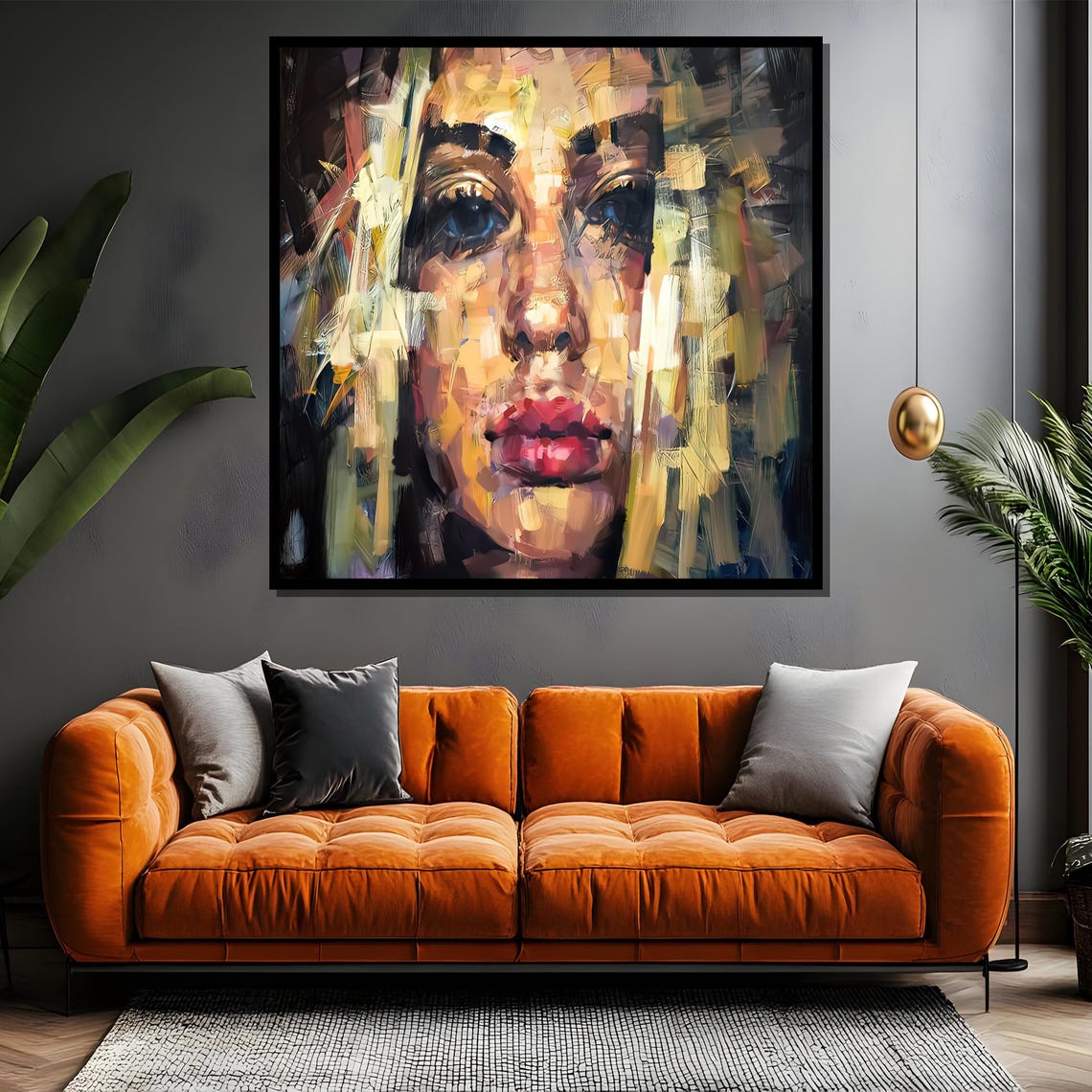 Abstract Blonde Woman Portrait with Bold Impasto Brushwork Poster - Image 4