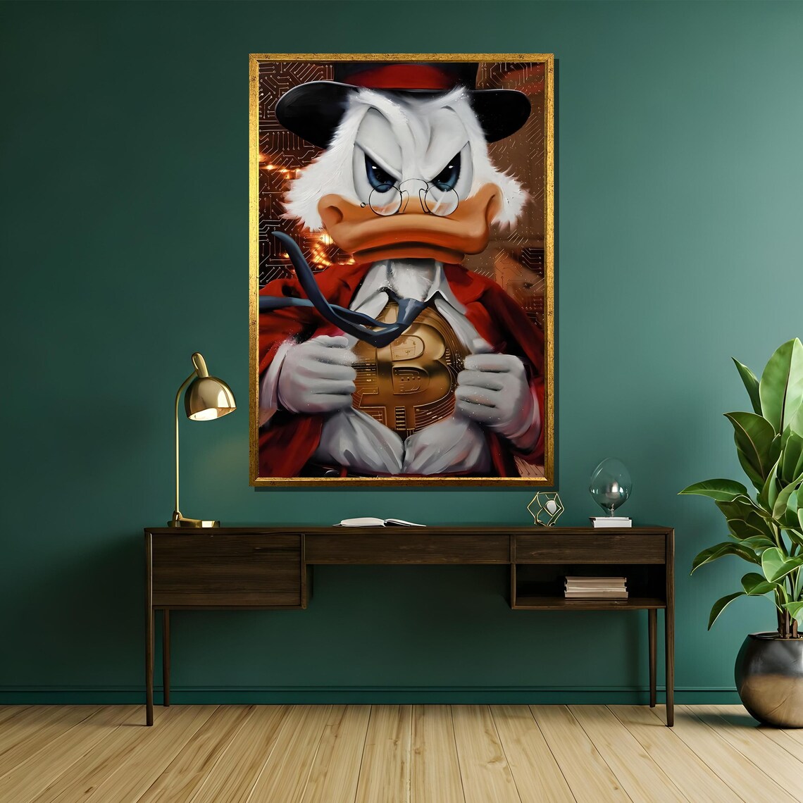 Bold Character Painting, Cryptocurrency Pop Art Gift - Image 5