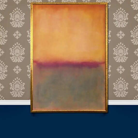 Mark Rothko Ranquil Orange And Muted Mauve Abstract Painting Subtle Yet Striking Gift Option
