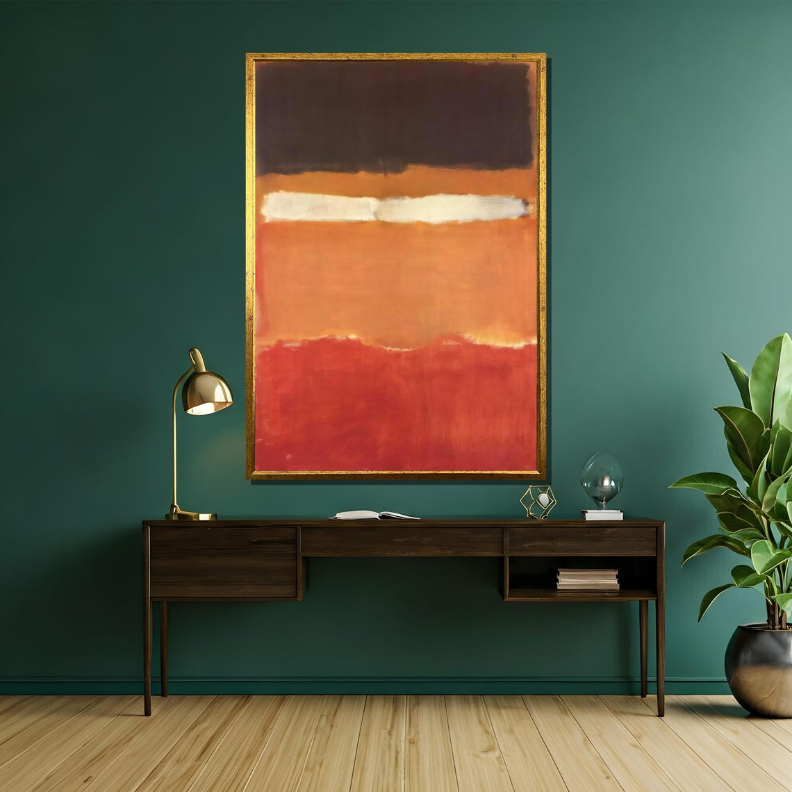 Mark Rothko Orange And Red Abstract Painting Warm And Bold Art Gift For Contemporary Spaces - Image 5