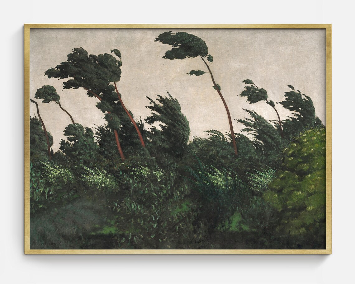 In The Wind Vintage Antique Painting Art Print