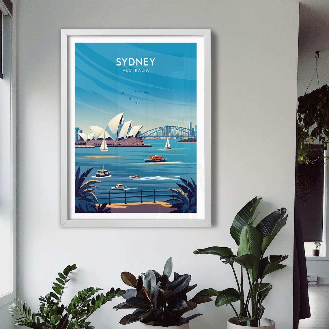 Sydney Australia Opera House Harbour Bridge Ferry Boats Poster - Image 3