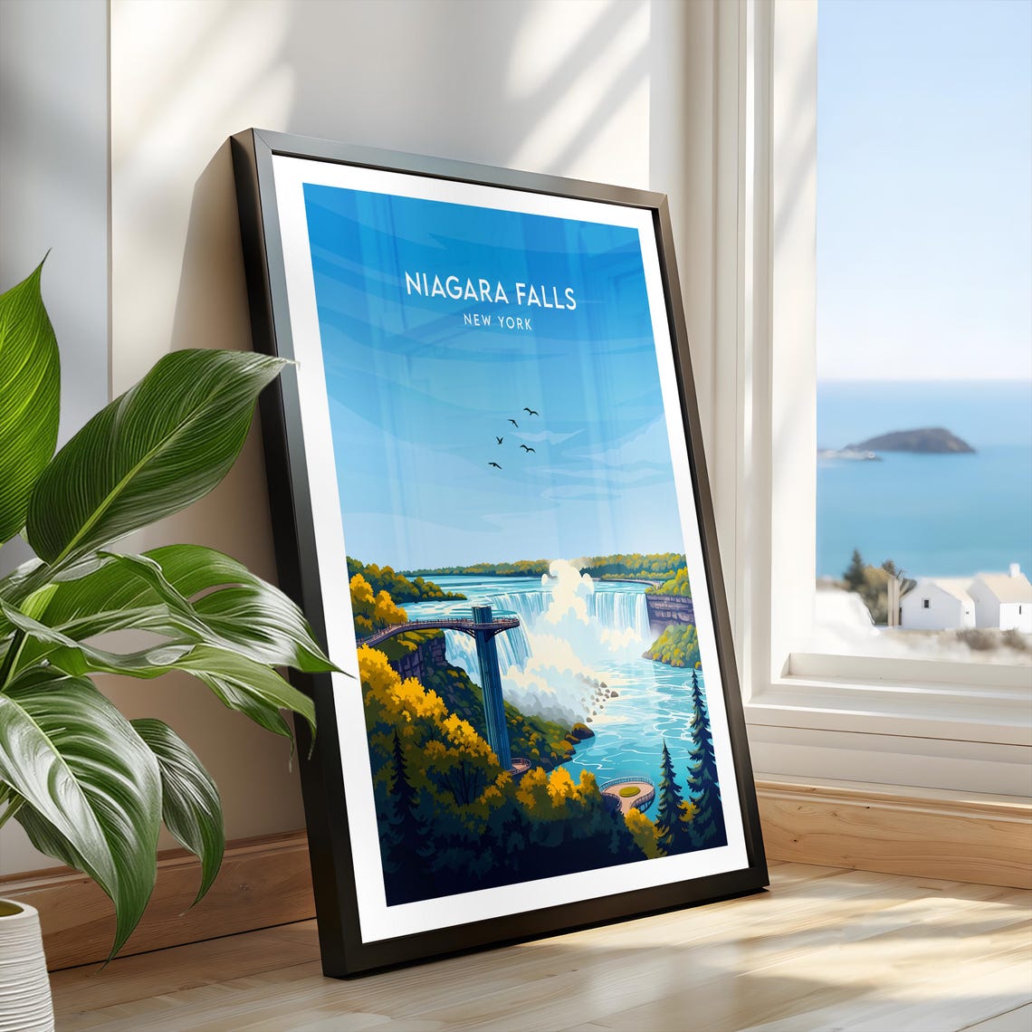 Niagara Falls New York Horseshoe Falls Observation Tower Autumn Poster - Image 2