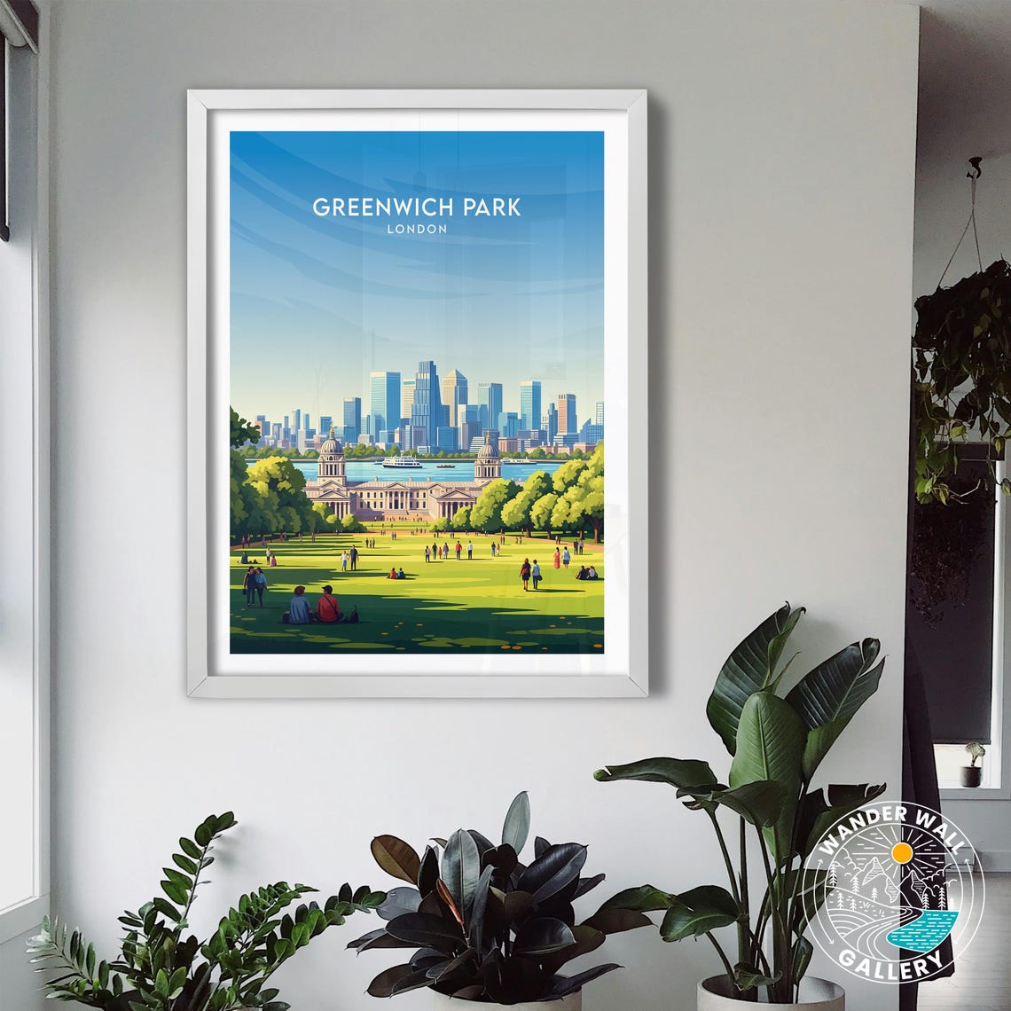 Greenwich Park London River View Old Royal Naval College Lawn Poster - Image 3