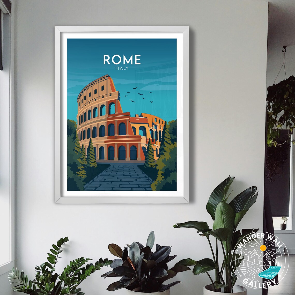 Rome Colosseum Ancient Amphitheater Italy Vintage Europe Travel Poster - Image 3
