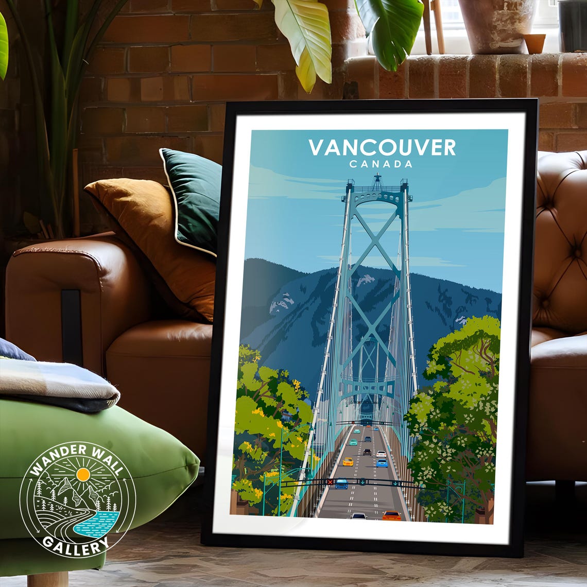 Vancouver Canada Lions Gate Bridge Scenic Mountain Drive Poster - Image 6