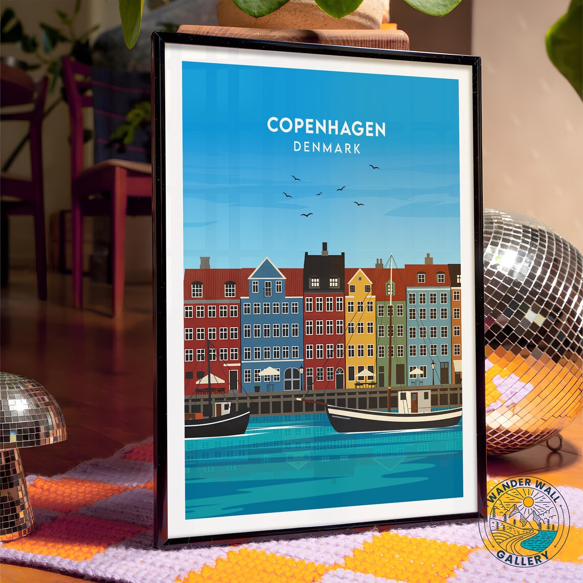 Copenhagen Denmark Nyhavn Colorful Harbor Houses Boats Poster - Image 4