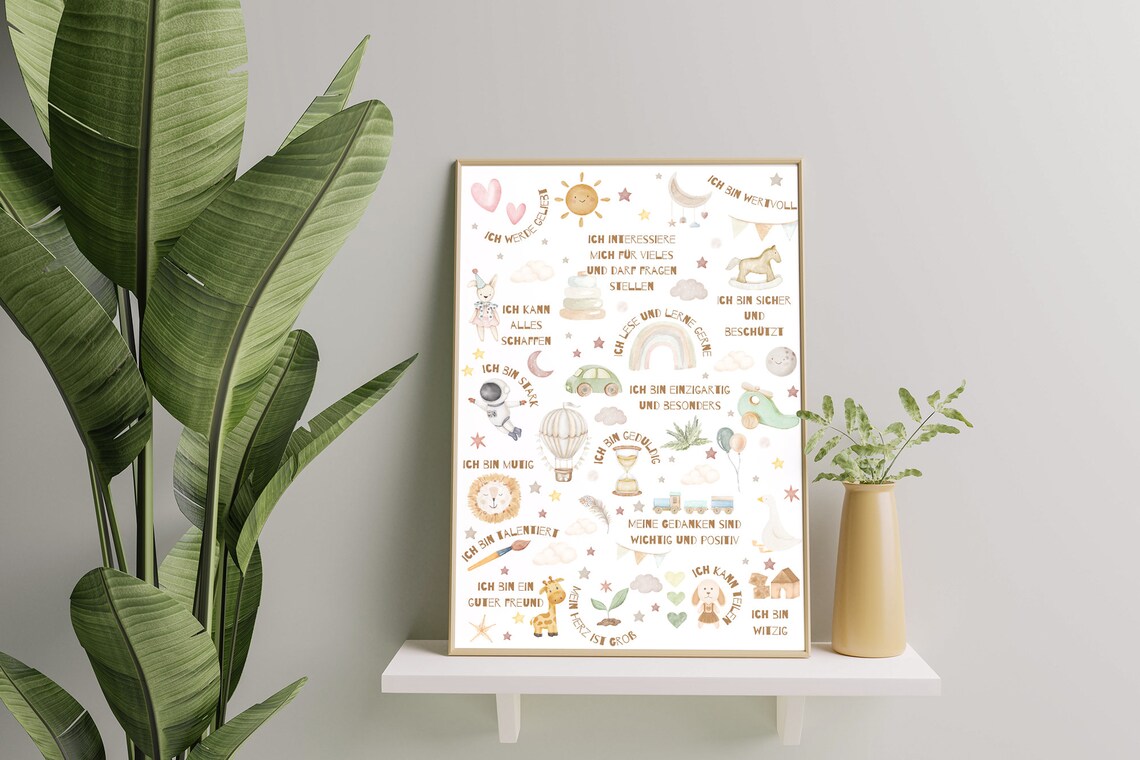 Magical Affirmations For Children Cute Sayings For Positive Thoughts Posters In Sizes A5 A3 - Image 4