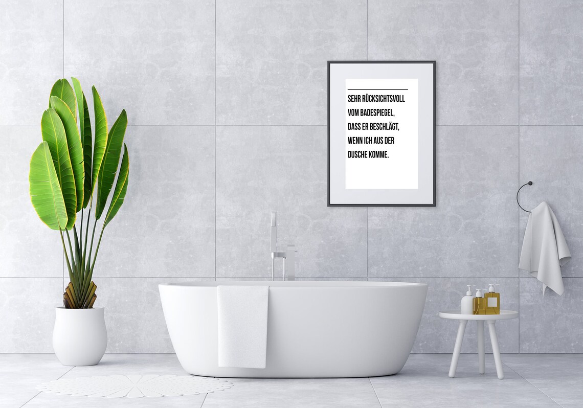 Funny Bathroom Mirror Poster, Bathroom Wall Art Print - Image 4