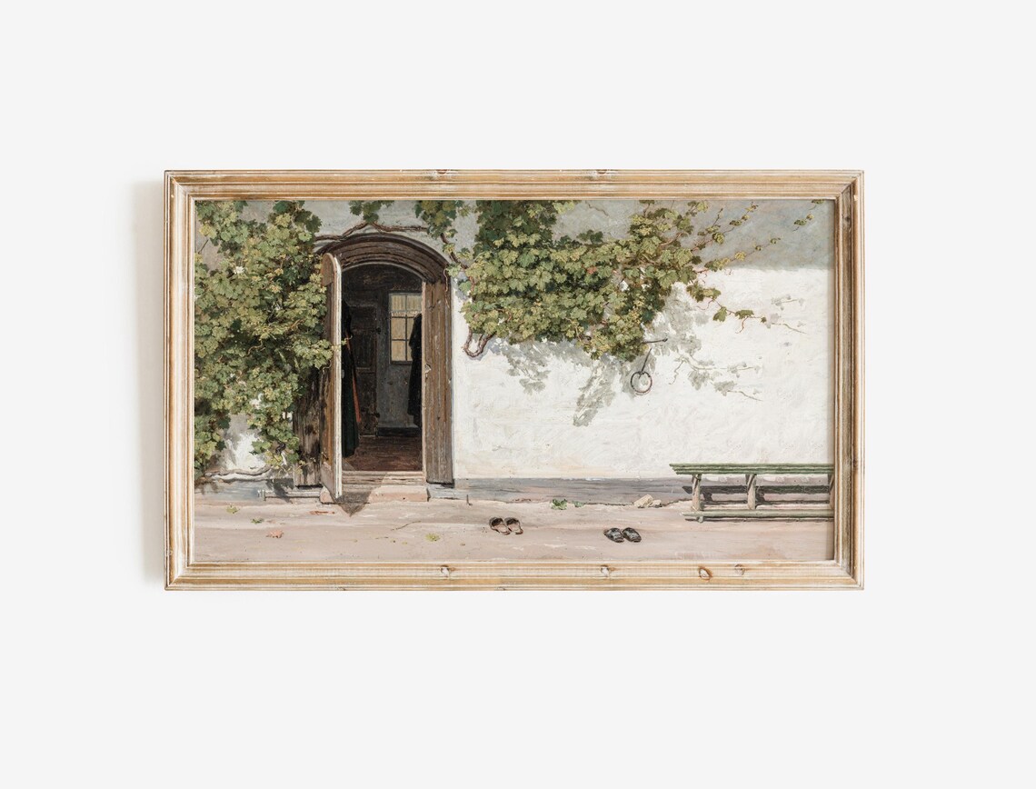 European Door Vintage Painting Art Print - Image 4