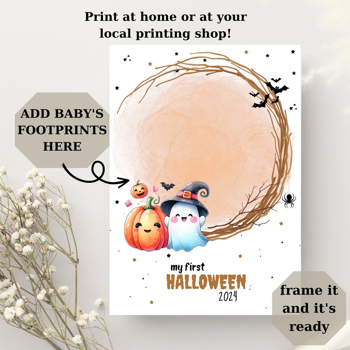 My First Halloween Footprint Art Poster - Image 3
