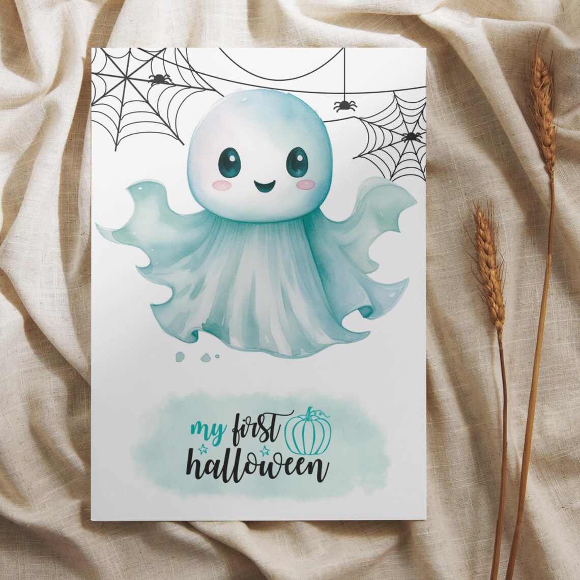 My First Halloween Footprint Keepsake Art Print - Image 2