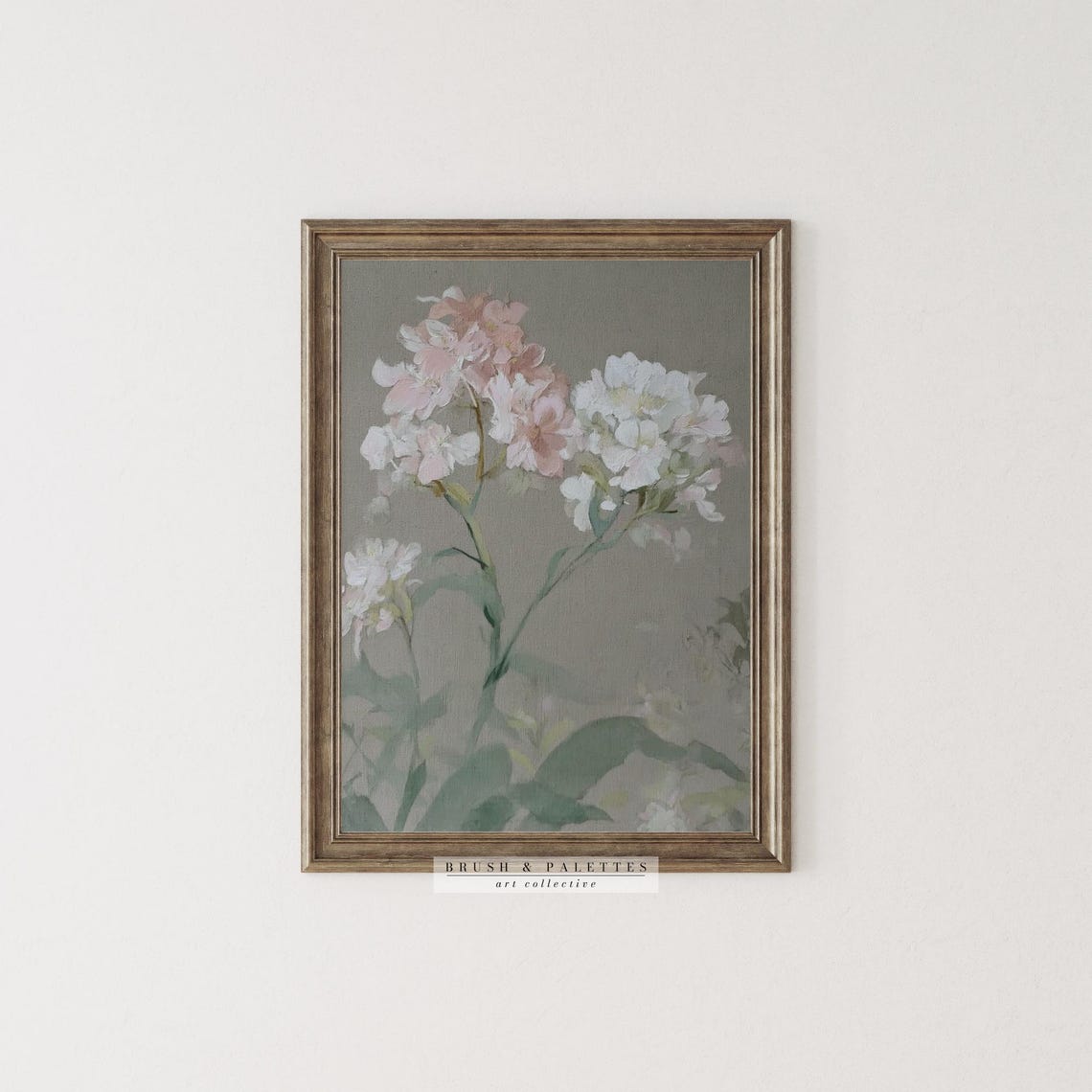 Pink Carnation Flowers Minimalist Floral Painting Elegant Poster - Image 3