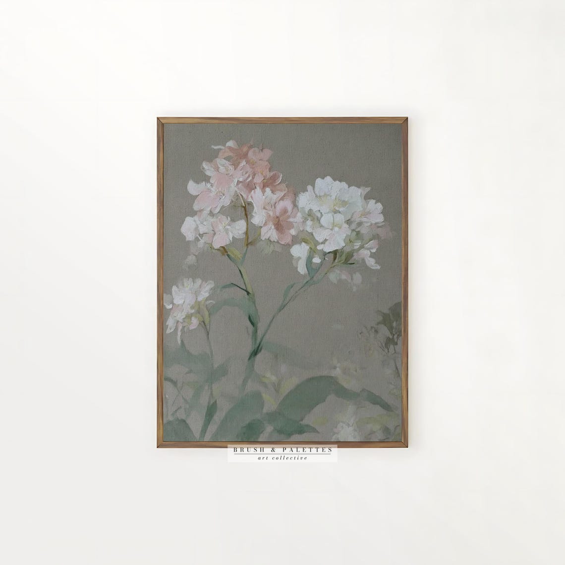 Pink Carnation Flowers Minimalist Floral Painting Elegant Poster - Image 2