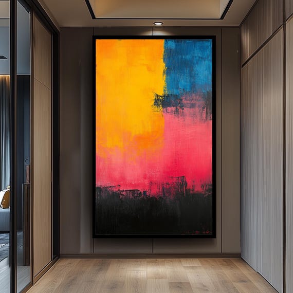 Rothko Inspired Color Field Canvas Print Modern Abstract Wall Art For Living Room Or Bedroom Minimalist Mid Century Style Decoration