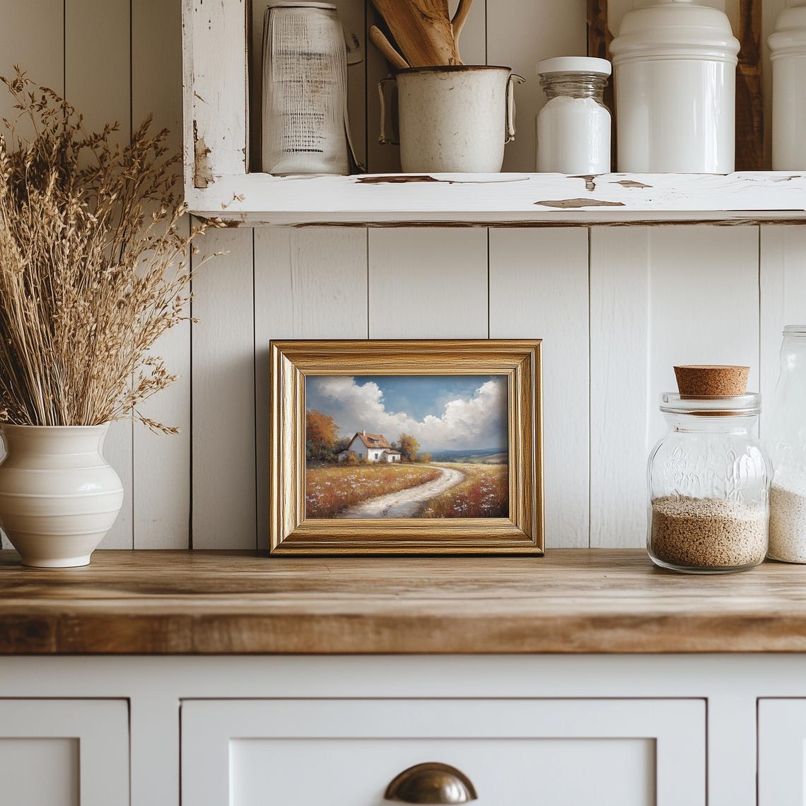 Country Cottage at the End of a Path Through Wildflowers Poster - Image 3