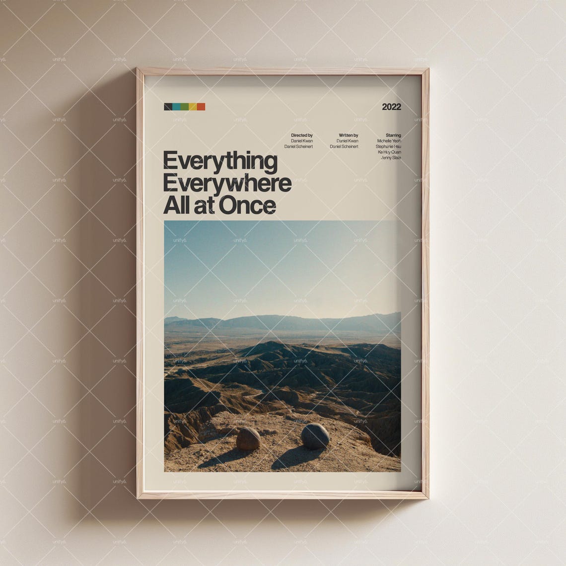 Everything Everywhere All at Once 2022 A24 Multiverse Movie Poster