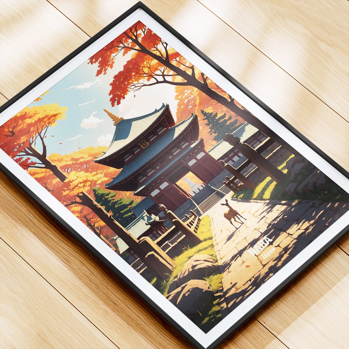 Nara Japan Travel Poster Nara Japan Print Nara Travel Art Deer Park Wall Art Home Decor Travel Gift Japanese Culture - Image 4