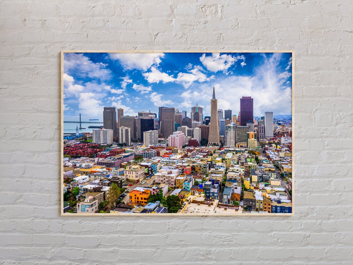 San Francisco Skyline With Transamerica Pyramid Daytime Photo Poster