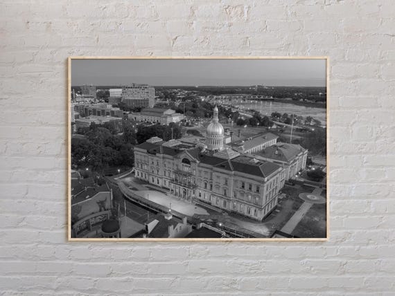 Black And White New Jersey Print Art Poster Photo Decor Usa