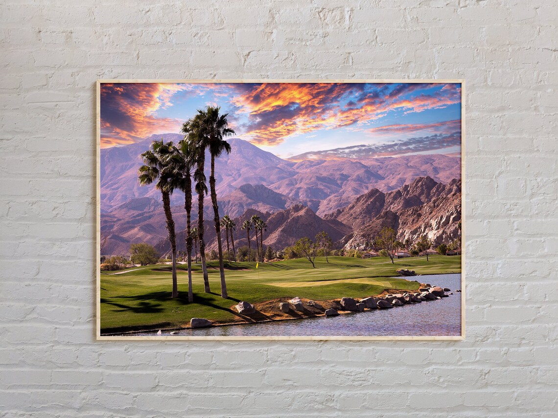 Palm Springs Travel Poster, Real Photo Decor