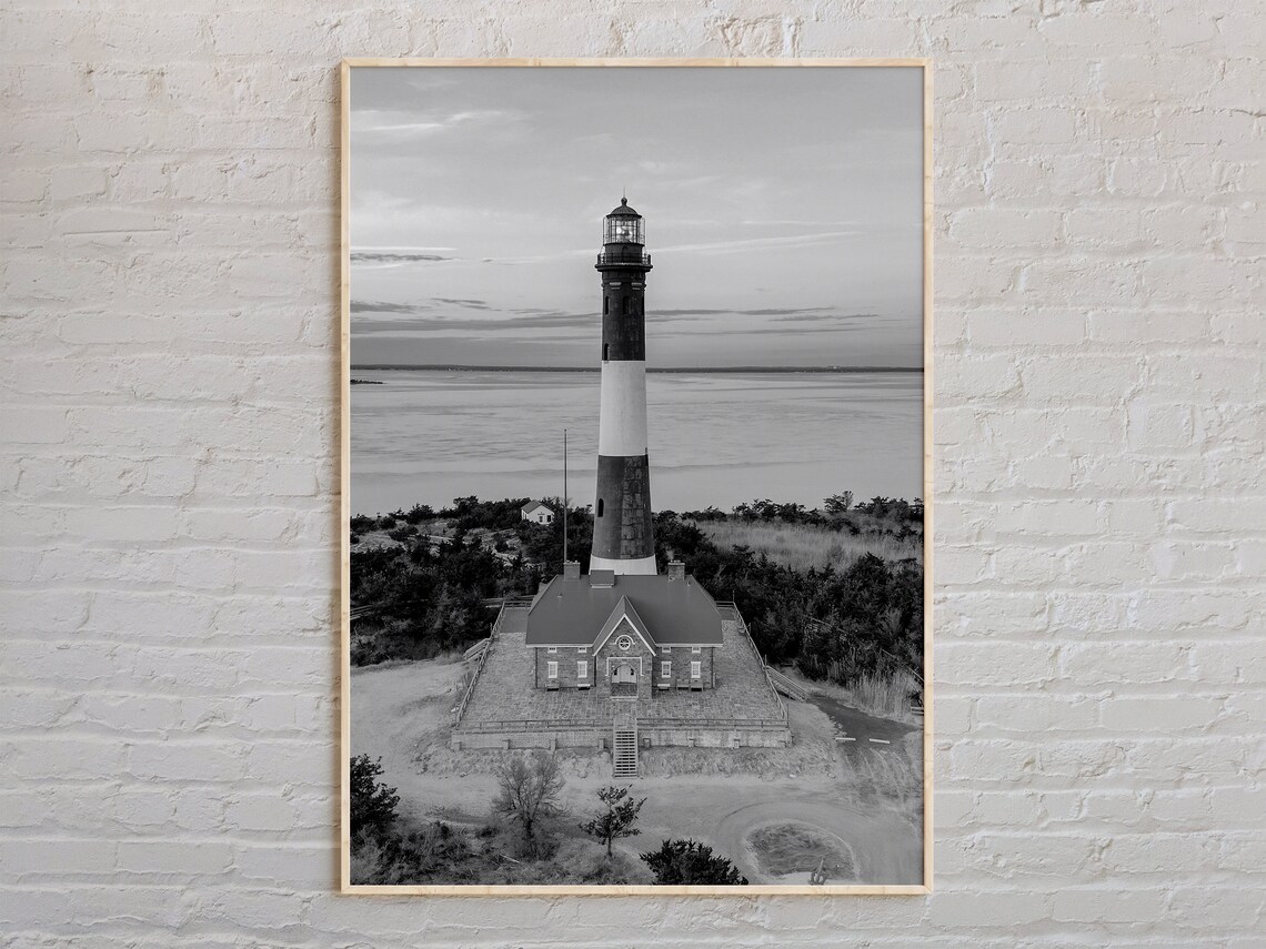 Fire Island Black And White Travel Poster, New York